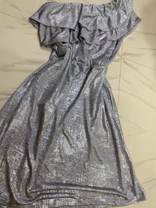 Sparkly Off-the-Shoulder Maxi Dress