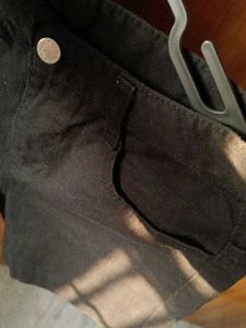 Balck denim shorts
