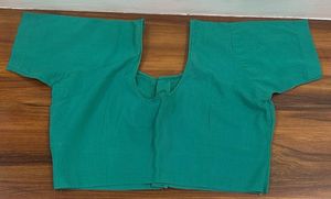 Solid Green Cotton Blouse
