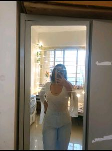 Sheer Bell Sleeve Top