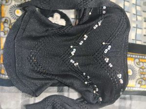 Black Sequin Embellished Blouse