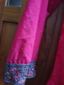 Beautiful pinkish red Kurta Set with Dupatta