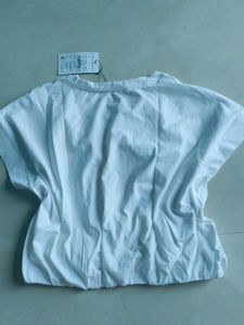 White "Florence" Graphic crop top