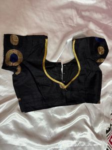 Navy Blue Saree with Blouse
