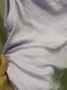 Ribbed Ruched Tank Top - Lavender