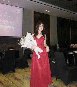 y2k Elegant Red Evening Gown