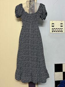 whytie valentine branded cotton Print Midi Dress