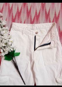 White Cargo Jeans