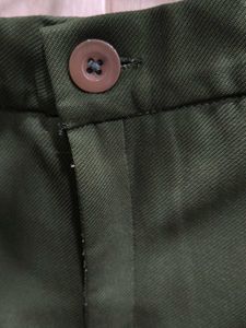 Olive Green Wide Leg Trousers