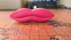 Pink Lip-Shaped Lipstick