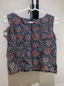 Sleeveless Cotton Casual Crop Top