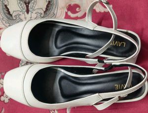 Lavie White Slingback Heels