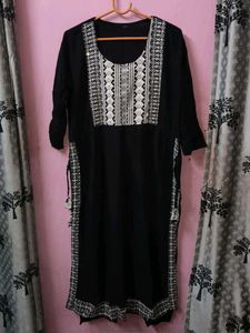 Nayra cut Black Kurta with pant set