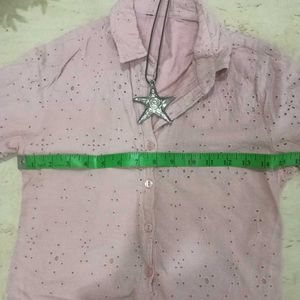 pinteresty crop Button-Up Shirt