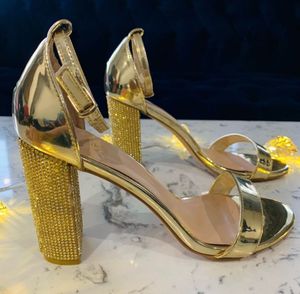 CATWALK Sparkling Gold Block Heels