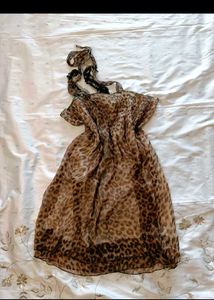 Y2K Leopard Print Dress