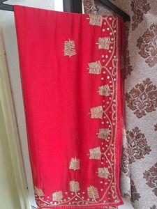 karvachauth special Red sareee