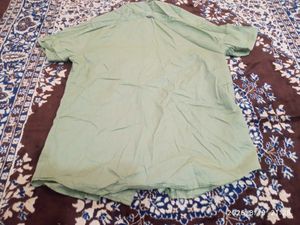 Pre washed Men's Short Sleeve Button-Up Shirt