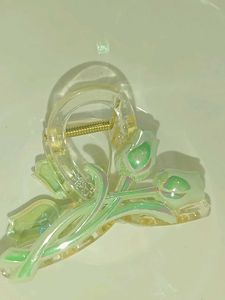 Cute green Tulip Hair Claw Clip