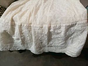 Elegant White Chikankari Kurta Set