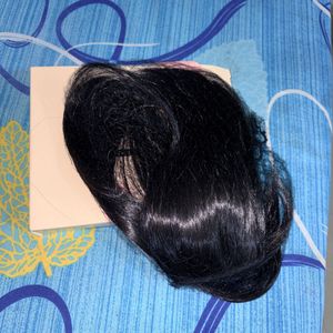 one 24 inch black silky 2 clip hair extention