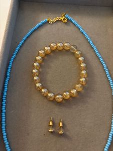Boho Beaded Necklace &amp; Bracelet Set