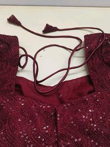 Maroon Sequined Blouse