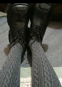 Gothic Black Chunky Sole platform shoe