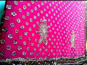 Stunning Embellished Pink Saree