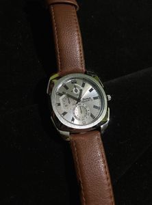 Classic Brown Leather Strap Watch
