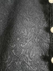 Men's Black Jacquard Kurta
