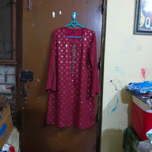 Maroon Kurta sharara Set with Dupatta