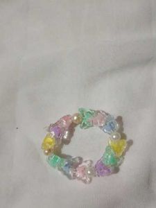 Butterfly Beads Elastic Bracelet with Pearl