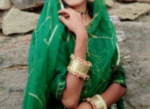 Green Floral Embroidered Lehenga Choli Set