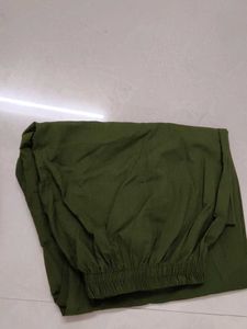 Mehandi Green Cotton Kurta Set