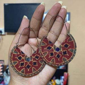 Bohemian Print Hoop Earrings