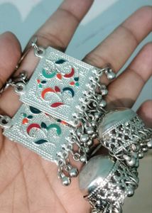 Oxidized Silver Earrings