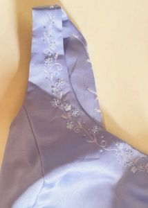 Elegant Lilac Satin Dress with Beading