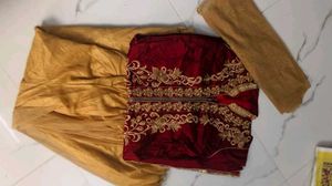wedding maroon farara set