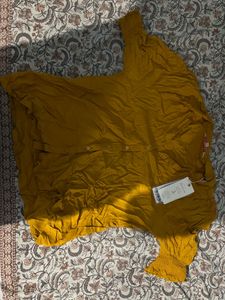 Stylish Yellow Button-Up Top
