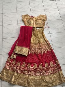 Stunning Red & Gold Lehenga Choli Set
