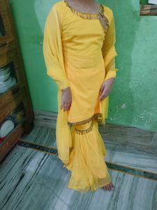Hand Stitched Haldi Dress
