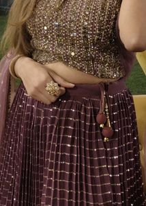 Elegant Purple Lehenga Choli Set