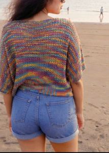 Deep knit top