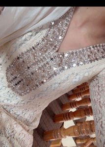 off white anarkali