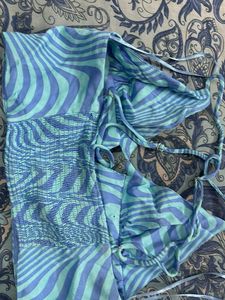 Abstract Print Halter Top