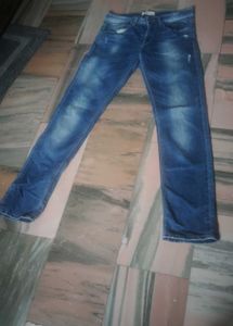 Stylish Distressed Blue Jeans