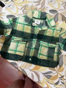Zara Plaid Shacket Jacket