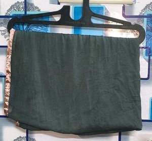 Elegant Green & Gold Dupatta khaki with lace silk