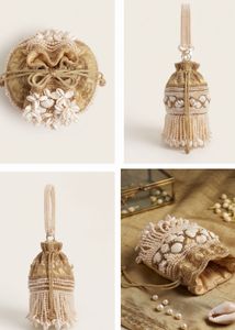 Embellished Potli Bag with Shells
